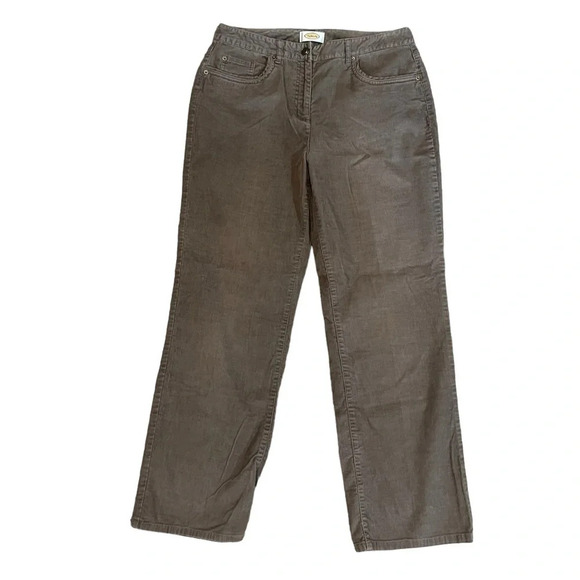 Talbots Light Brown Straight Leg‎ Corduroy Pants Size 10 - Picture 1 of 3